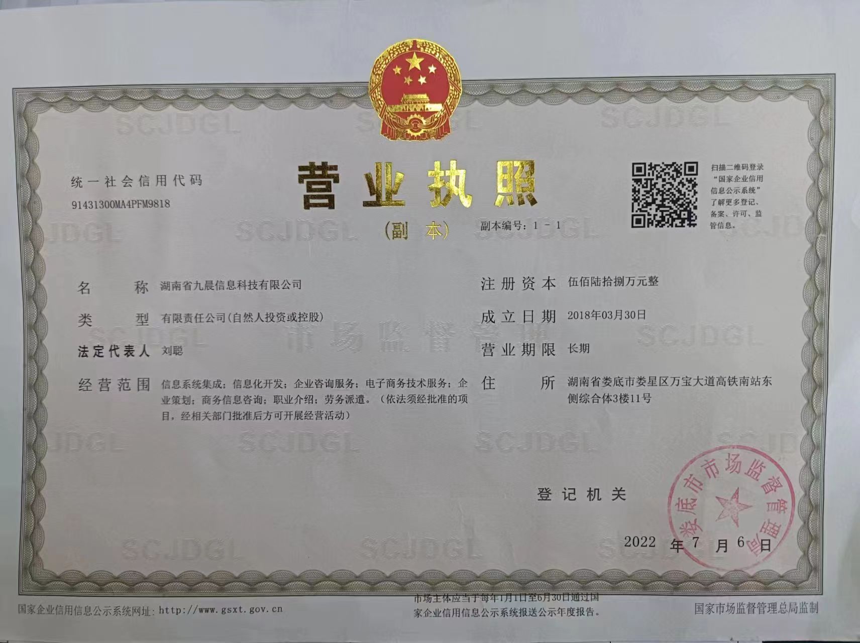 湖南省九晨信息科技有限公司